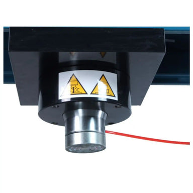 A up close image showing the hydraulic ram end on the Baileigh HSP-50A press
