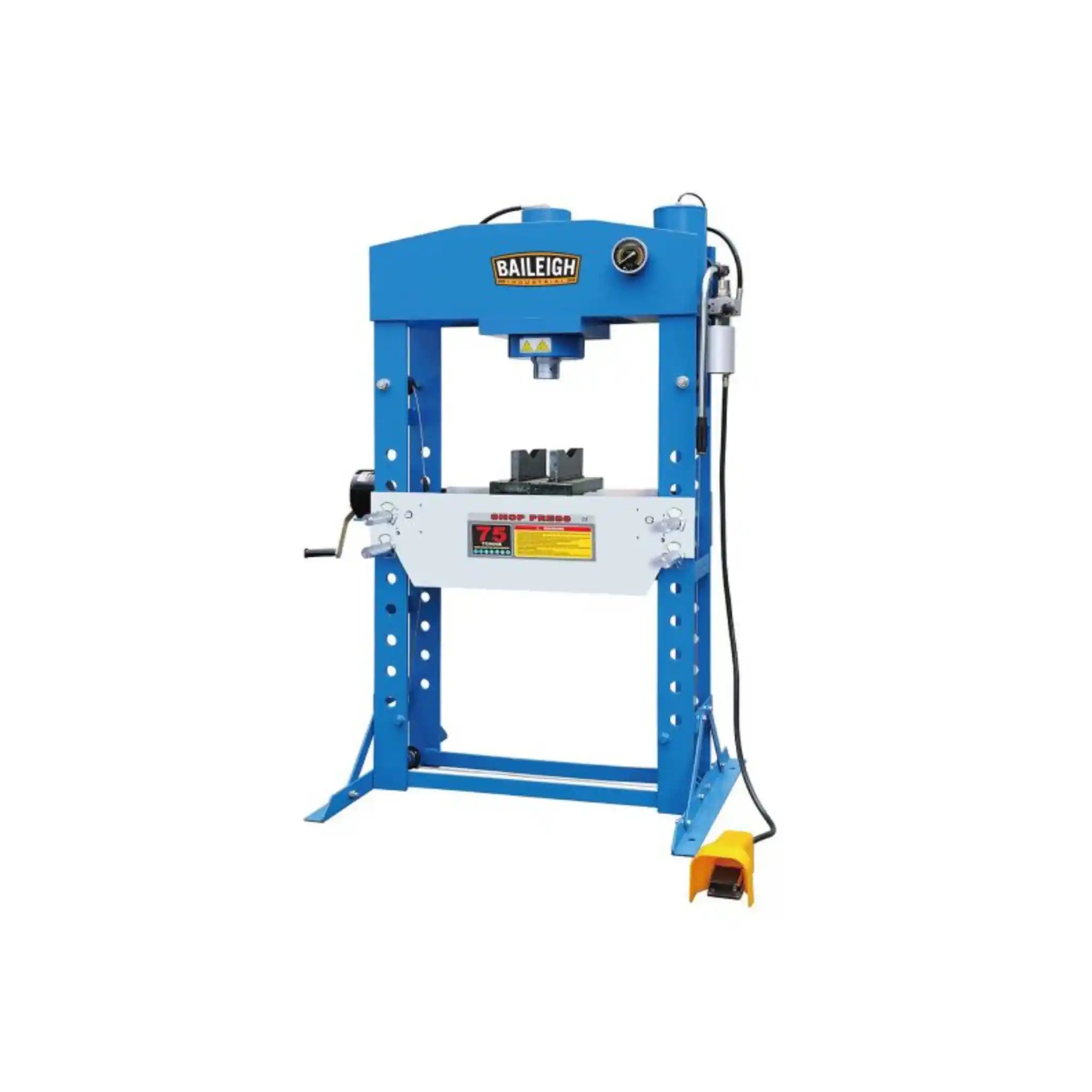 A image showing the Baileigh HSP-75A hydraulic press, the image shows the full machine