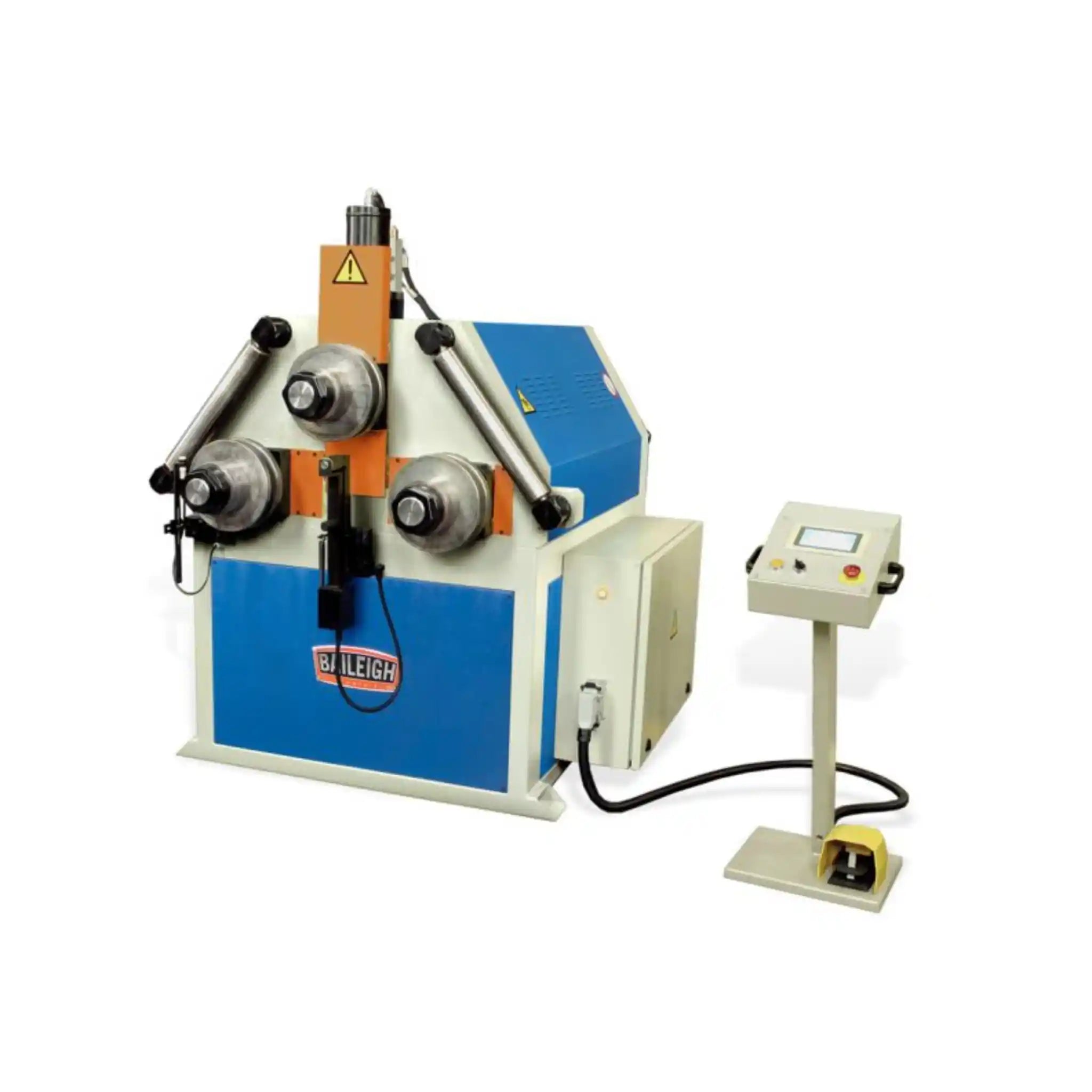 A image showing the full machine, the machine is the Baileigh R-CNC120 roll bender
