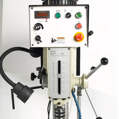 A image showing the control panel, head on the Baileigh DP-1250VS