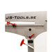 A image taken up close of the adjustable depth stop feature on the JS Tools Bead Roller