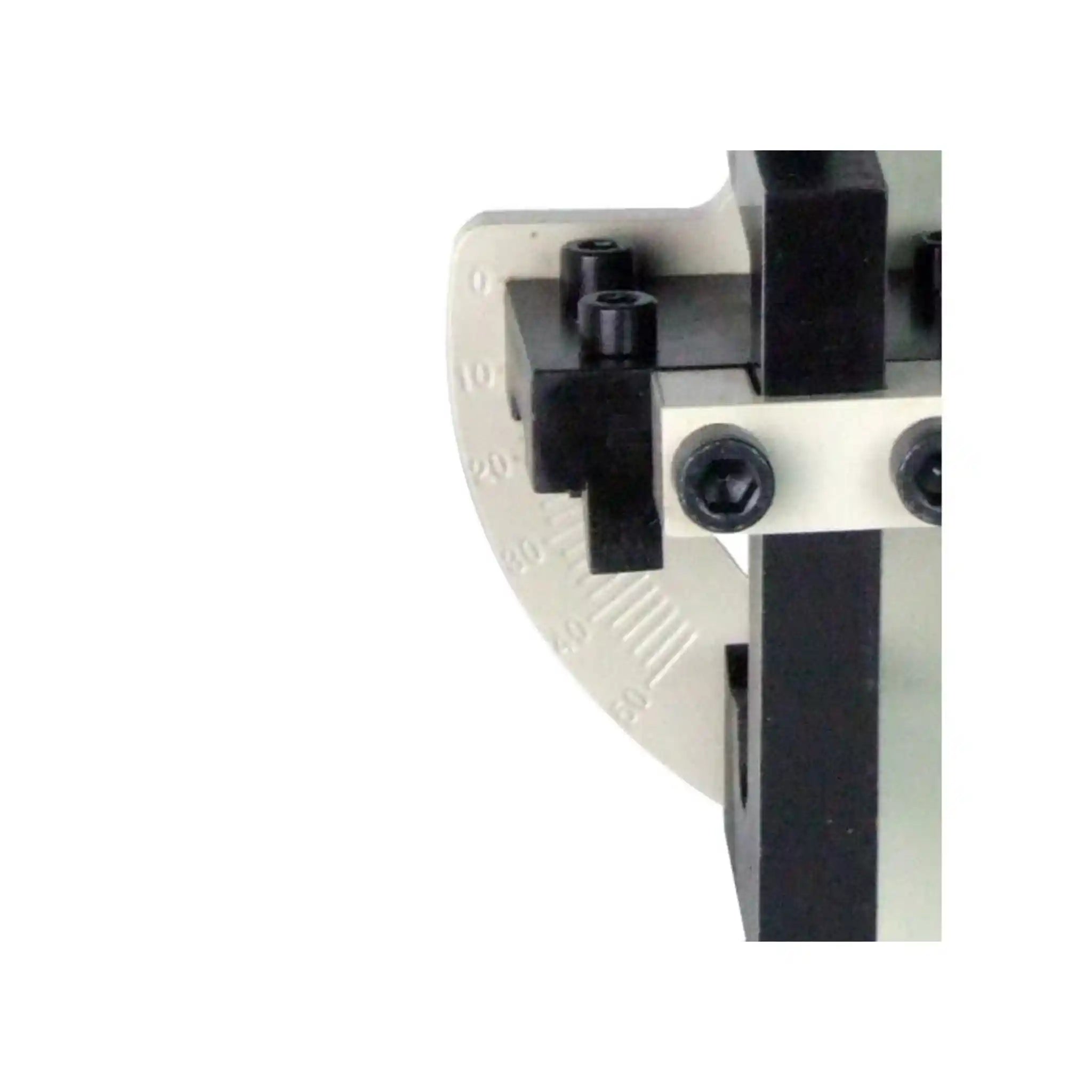 A image showing the angle gauge feature on the TN-210H tube notcher, manufactured by Baileigh