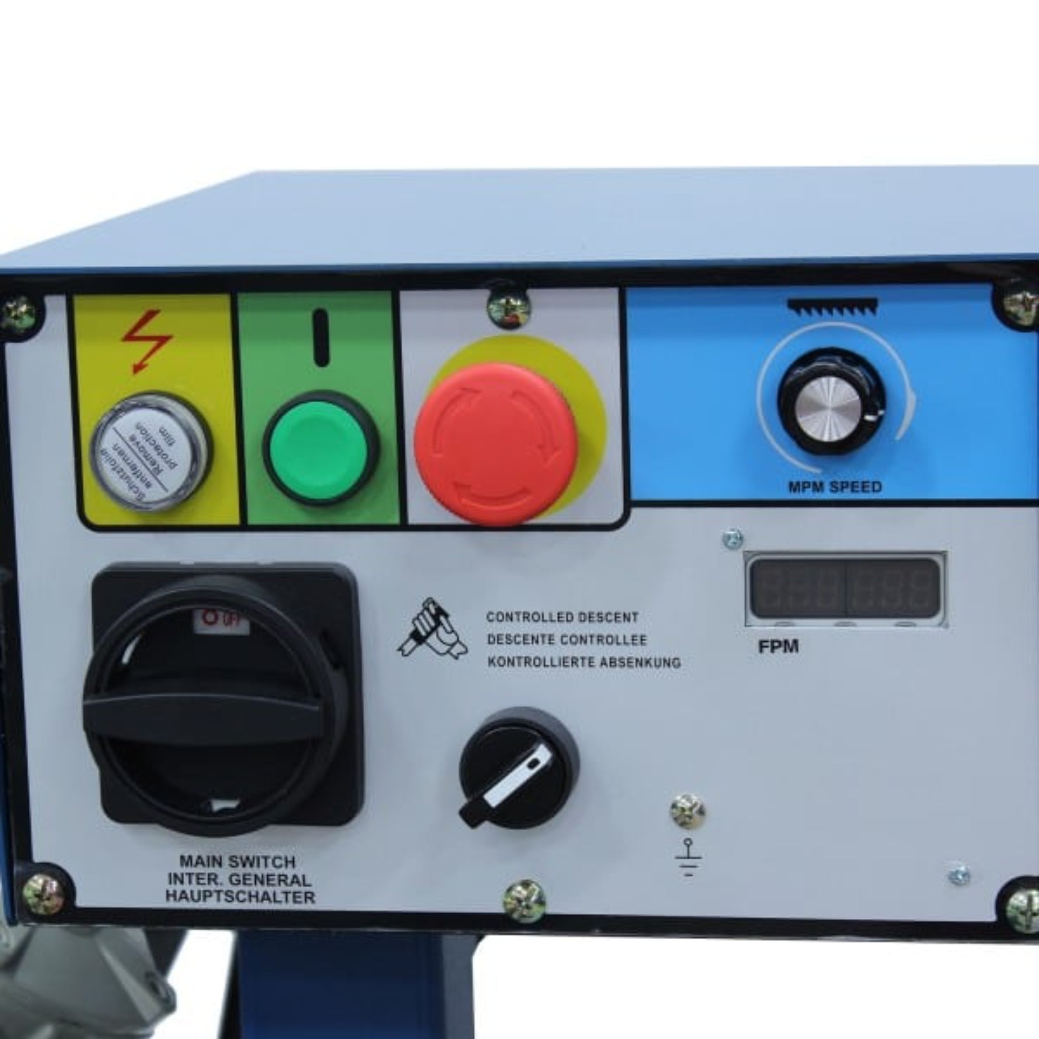 The control panel for the BS-210M horizontal bandsaw