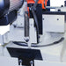 A image showing the saw head pivot and spring mechanism on the CS-275EU cold saw, manufactured by Baileigh