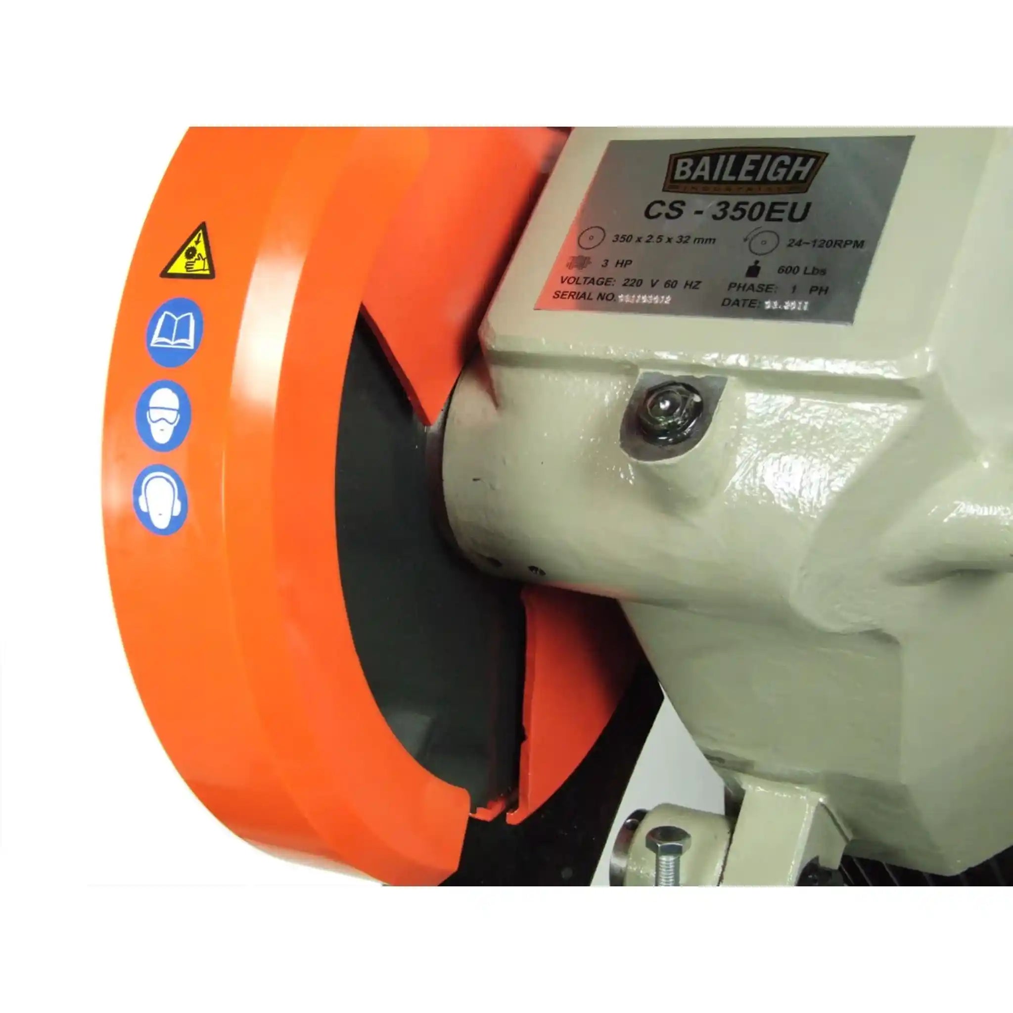 A image showing the saw motor head on the Baileigh CS-350EU