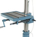 A close up of the adjustable table on this drill press the Baileigh DP-1000VS
