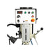 A up close image of the head of the machine and control panel, the machine is the Baileigh DP-1250-VS-HS
