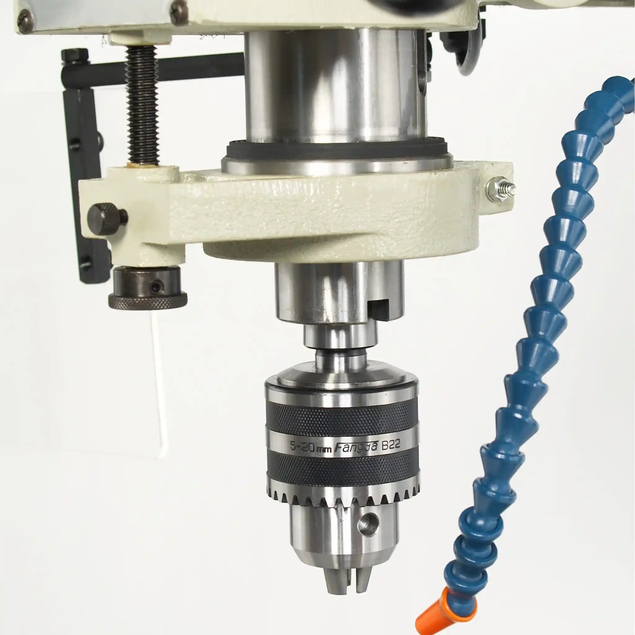 A image showing the chuck installed on the Baileigh DP-1250VS