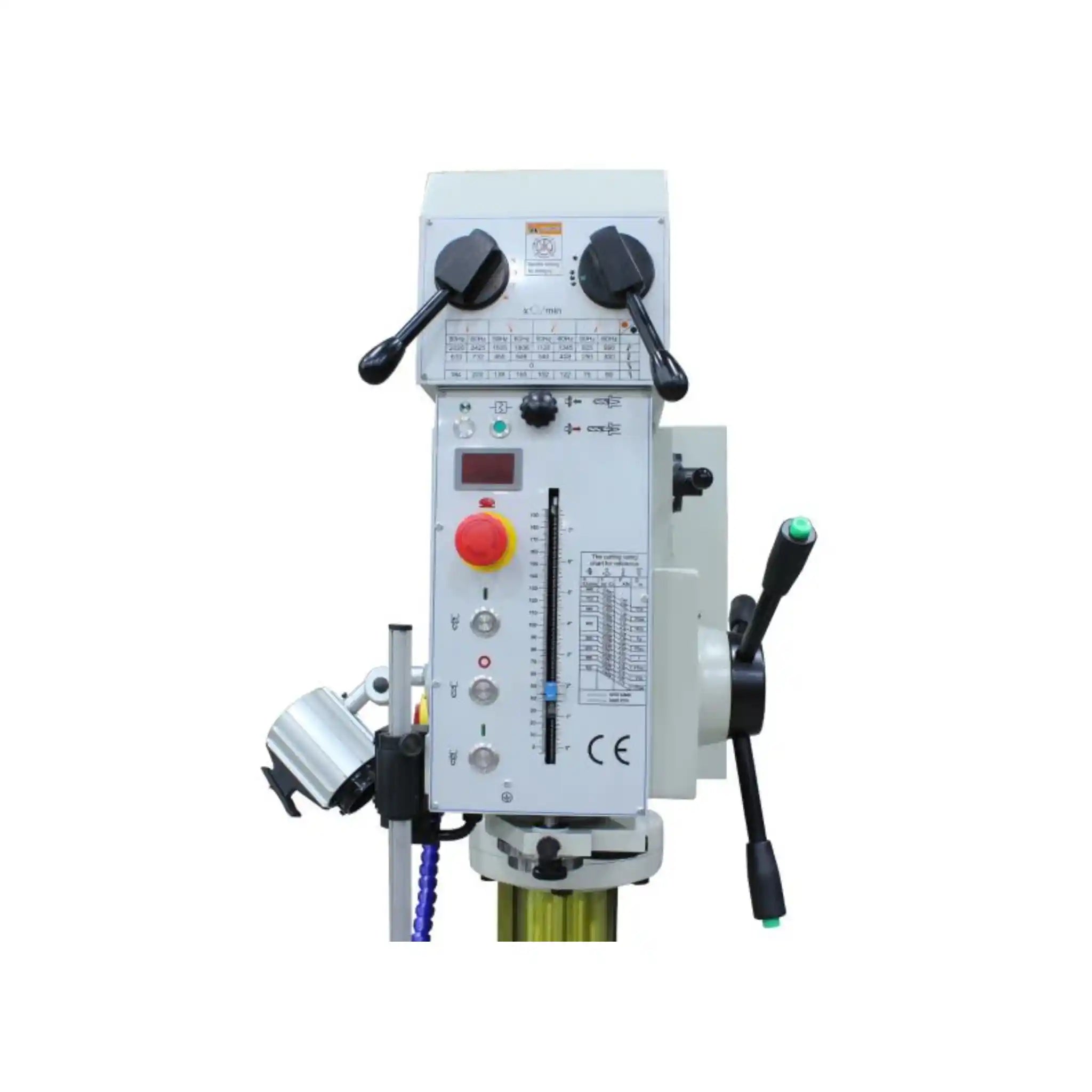 A front view image of the head on the Baileigh DP-1850G