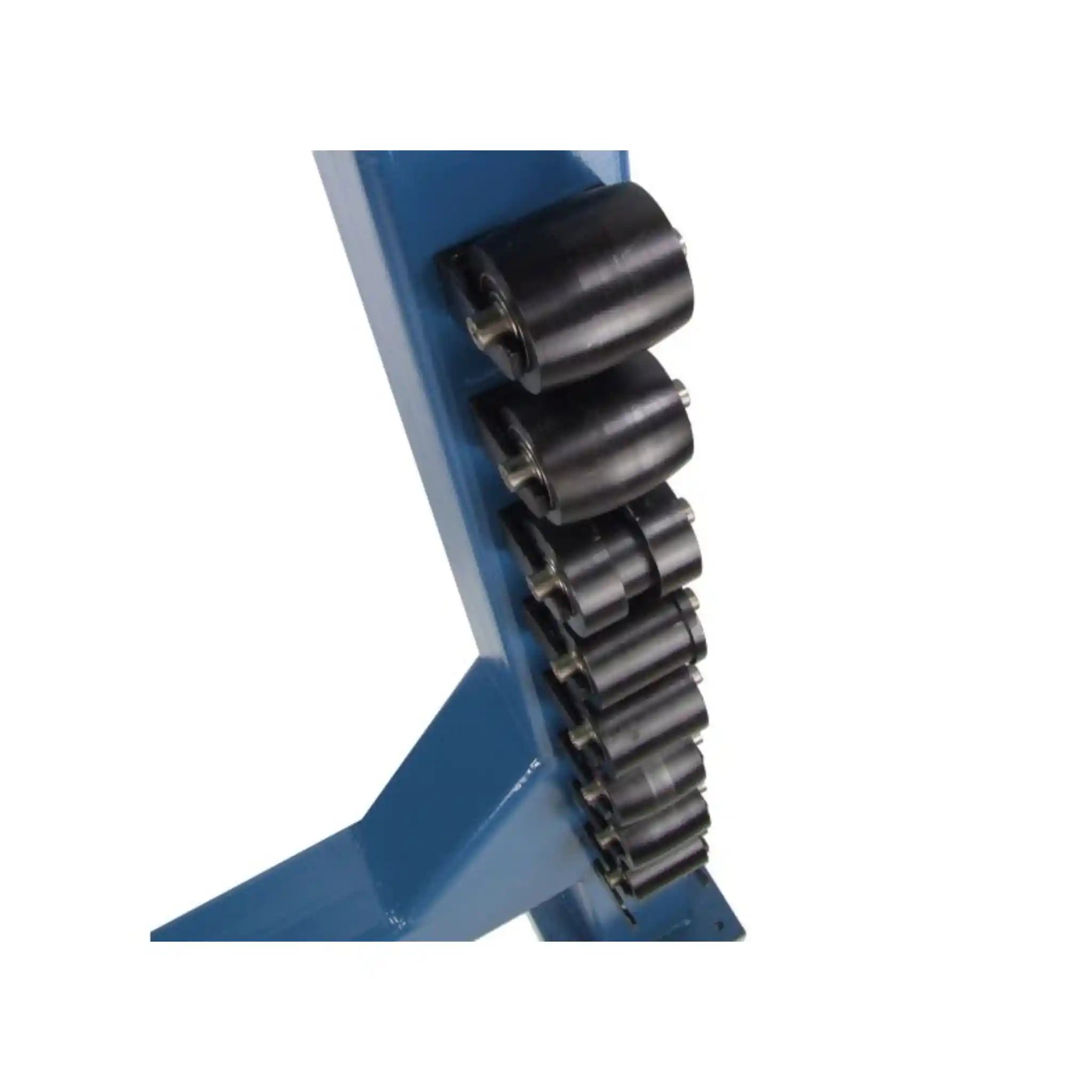 A close up image of the lower storage brackets on the Baileigh EW-40 