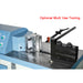 A close up image of the optional vee tooling attachment installed on the Baileigh HPB-45