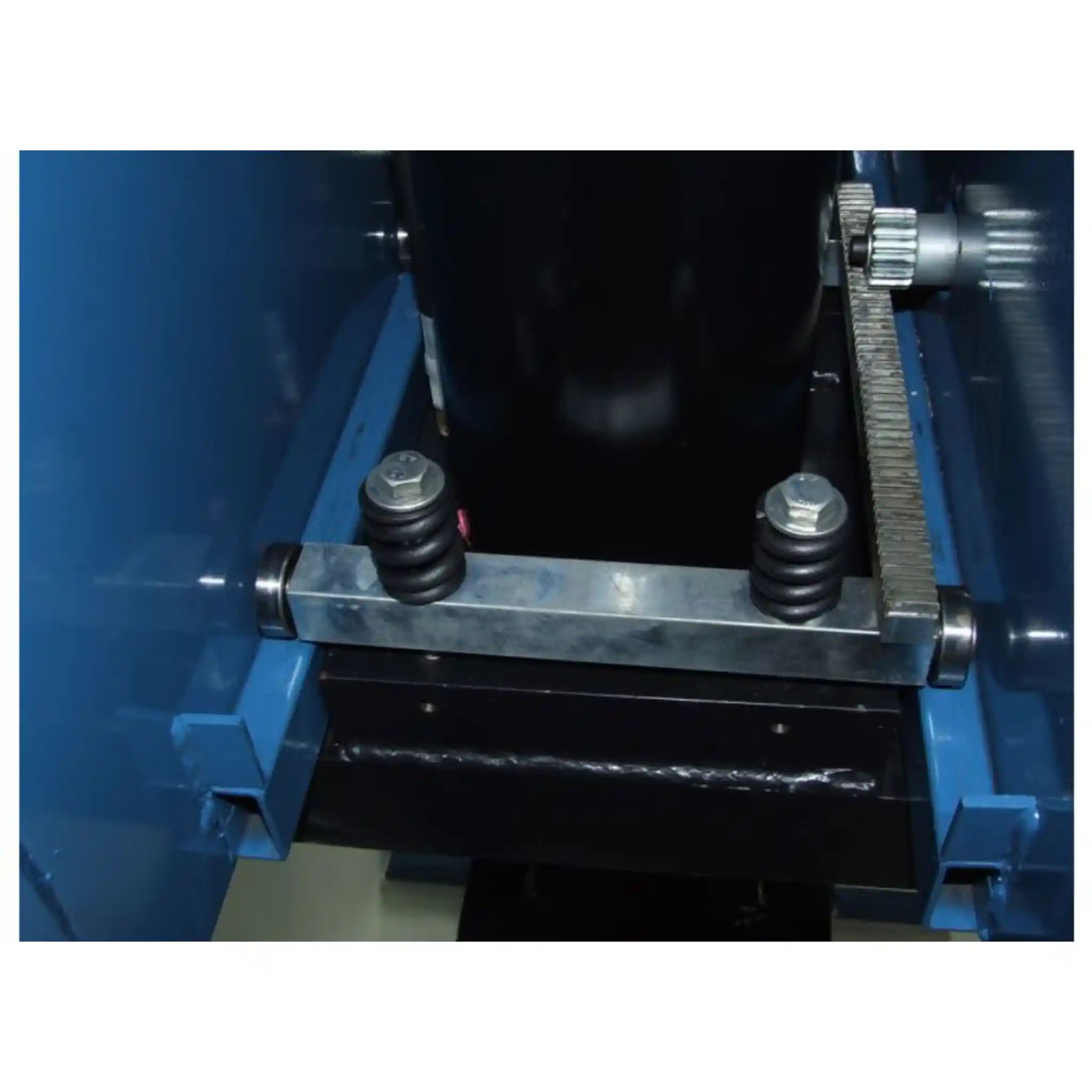 A image showing the compression springs inside the Baileigh HSP-100A pneumatic press