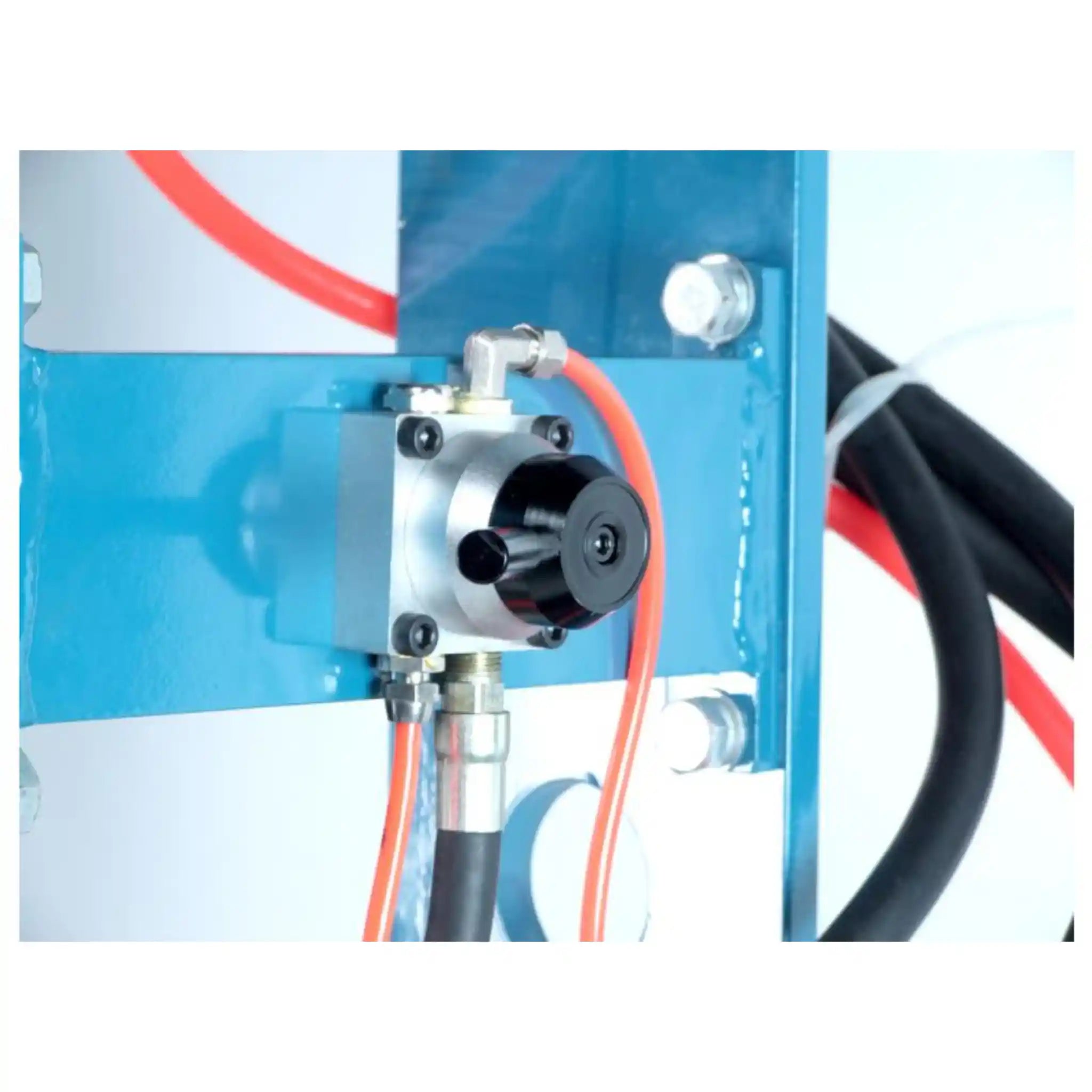 A image of the regulator installed on the Baileigh HSP-100A press