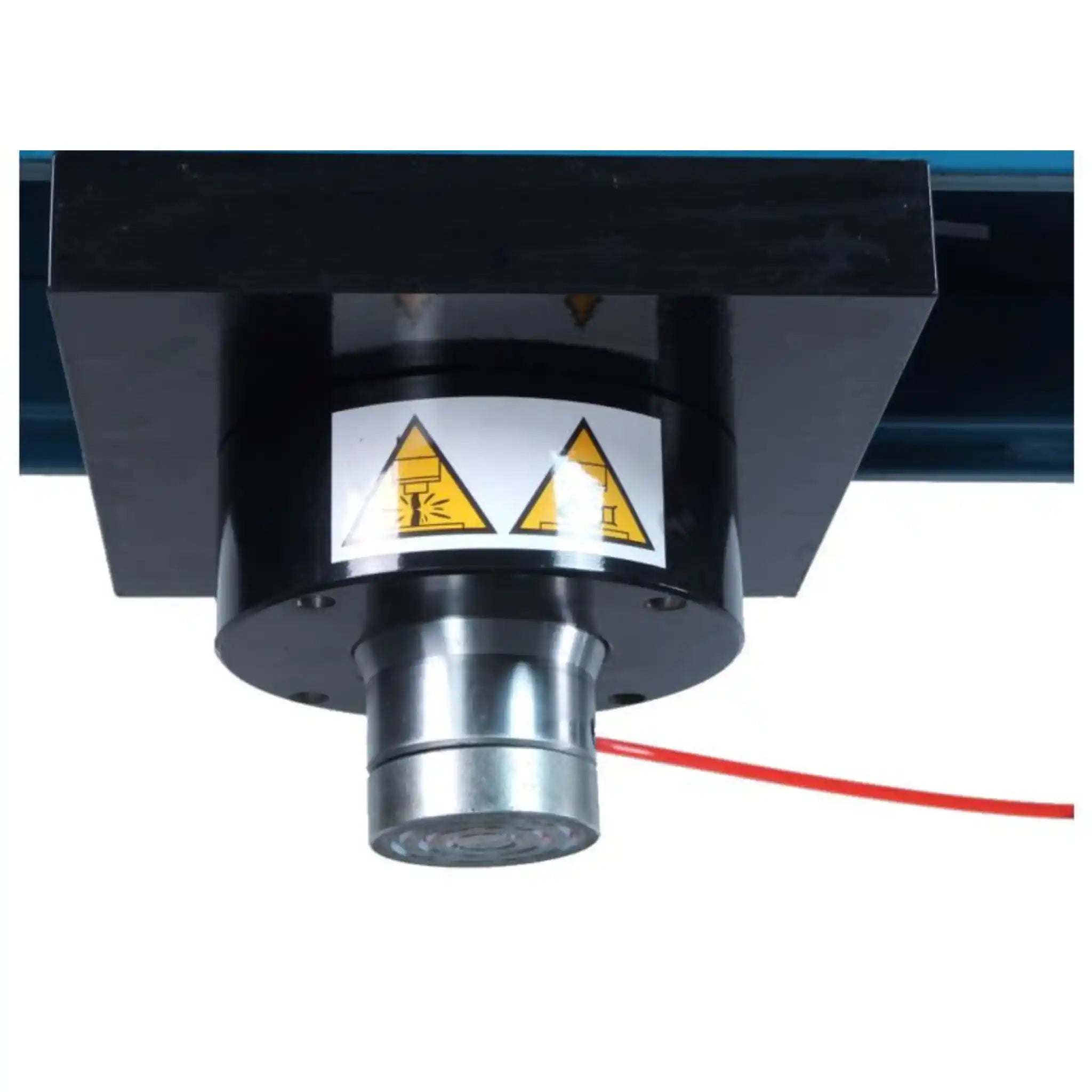 A up close image showing the hydraulic ram end on the Baileigh HSP-50A press