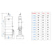 A image showing the dimensions of the HSP-55F press manufactured by Baileigh