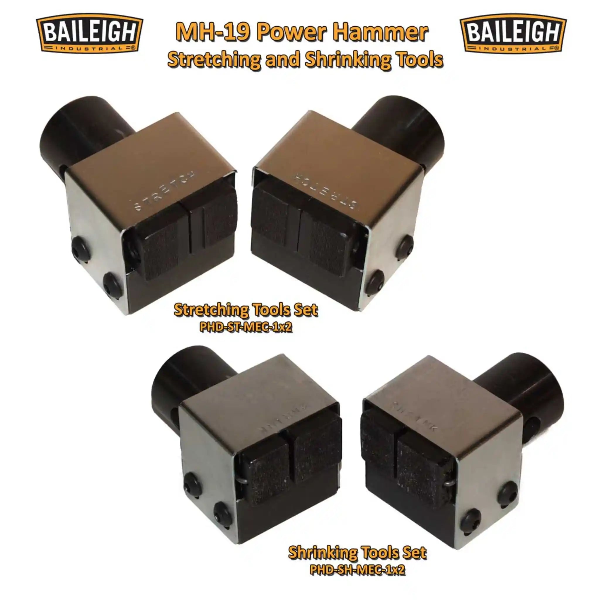 A image of the stretching and shrinking tool set available for the Baileigh MH-19