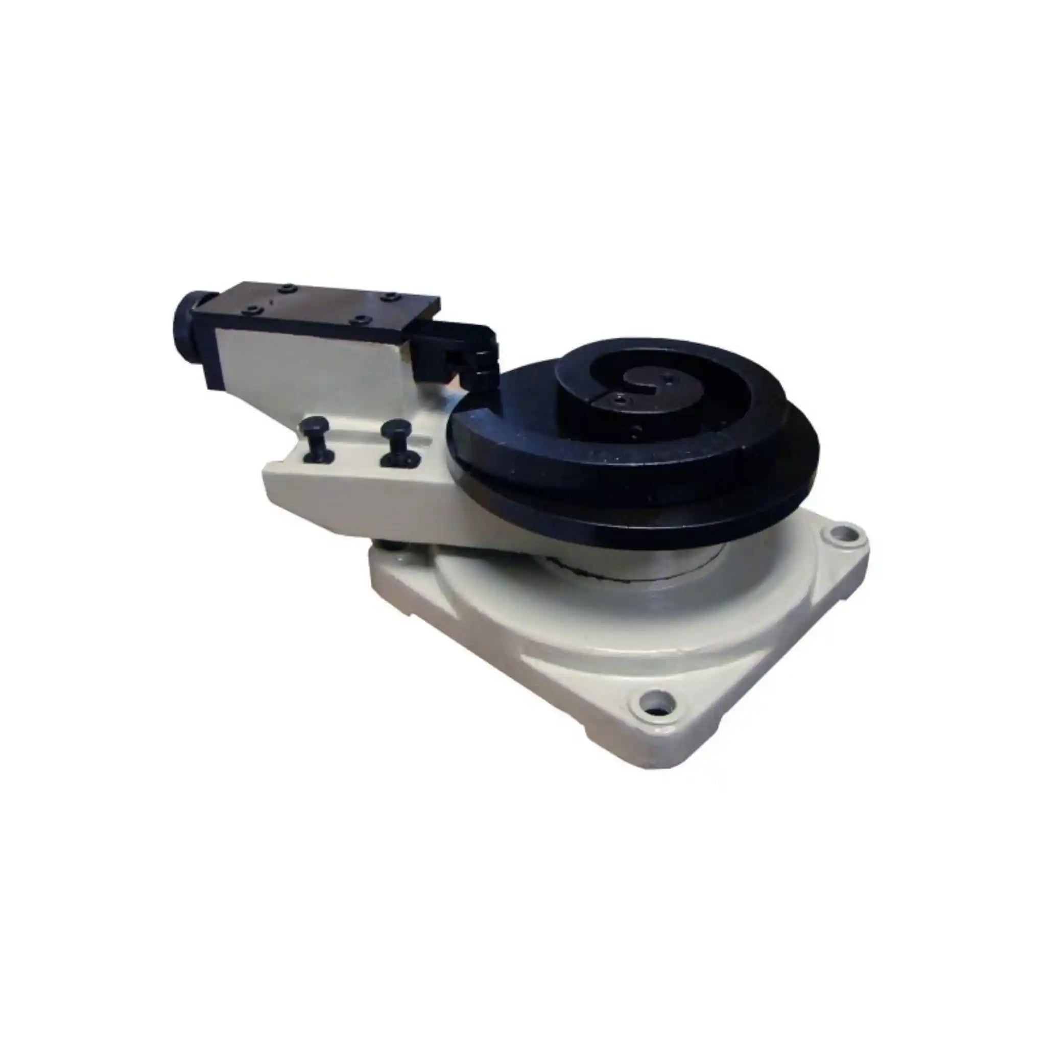 A image of the clamping block on the  MPB-10 scroll bender manufactured by Baileigh