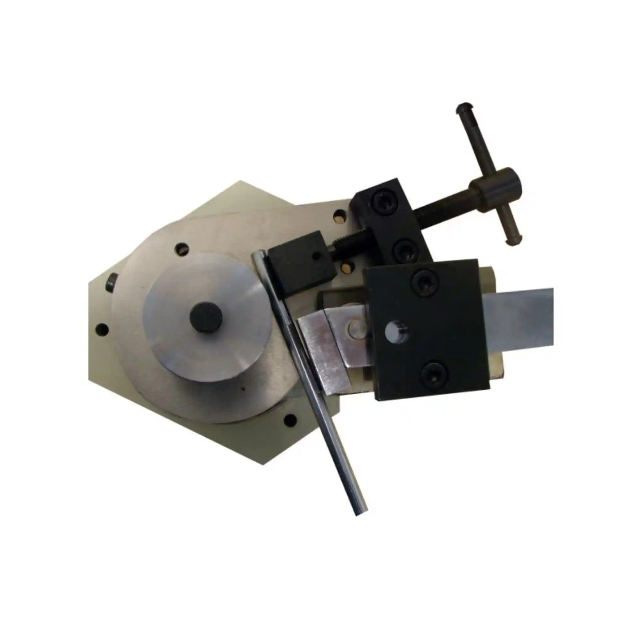 The ornamental scroll saw bender top down view. The machine is the Baileigh MPB-15