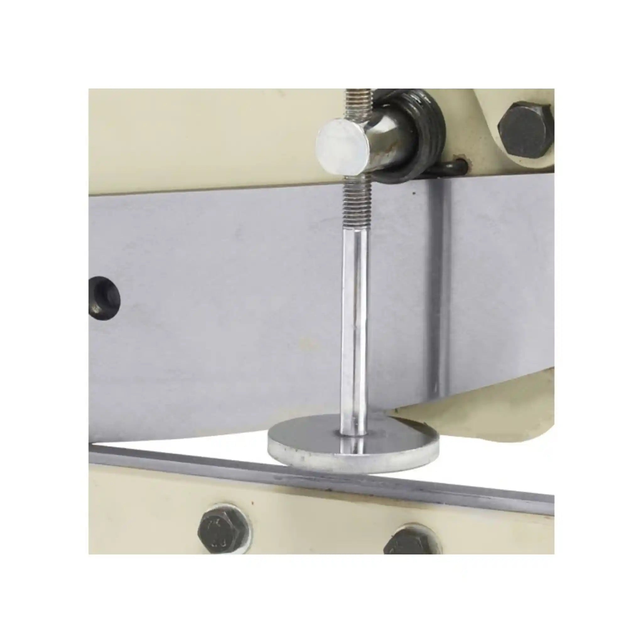 A image taken of the material clamp, used to clamp the material you are going to shear. The shear is the Baileigh MPS-12 