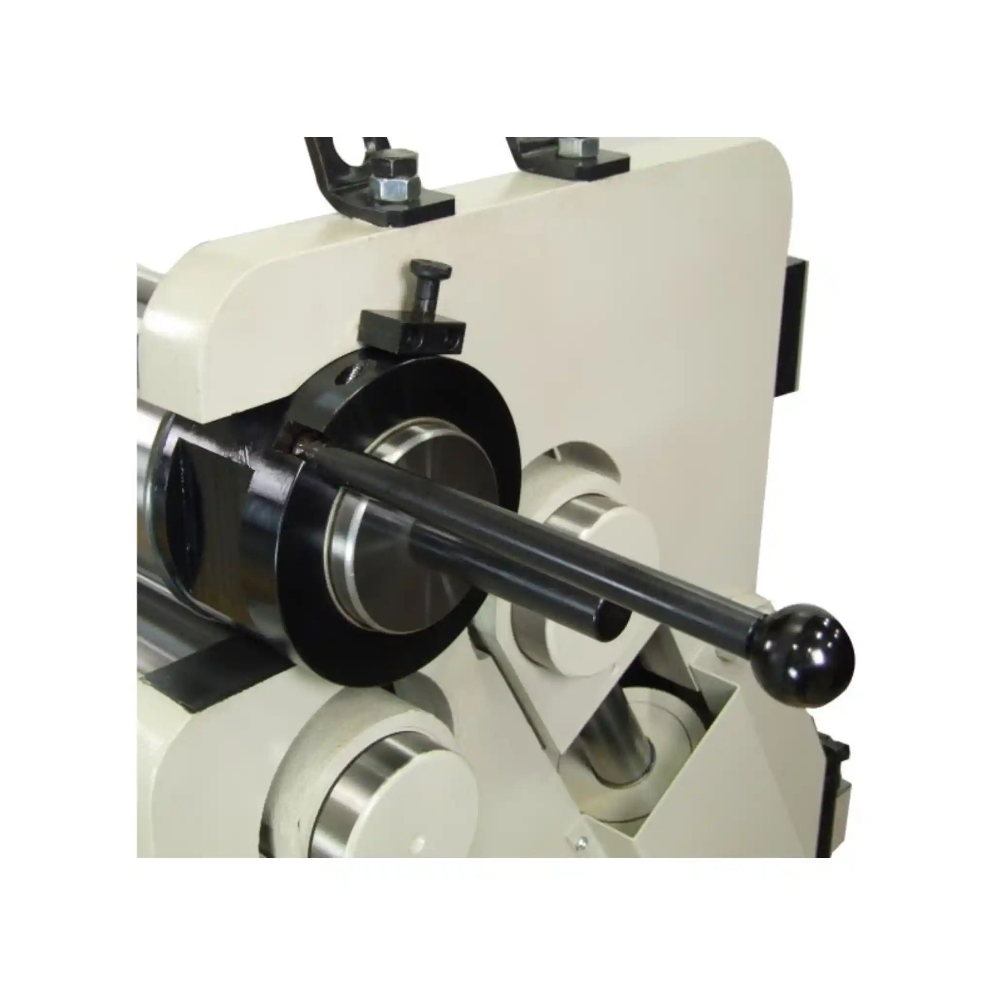 A image of the roller release handle, the plate roller is the PR-409 manufactured by Baileigh
