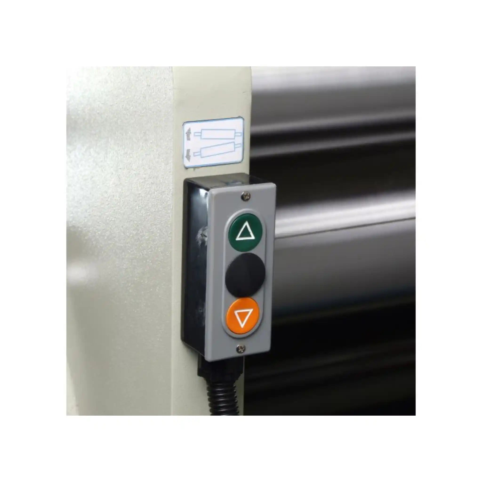 A image showing the roller controls on the side of the Baileigh PR-510