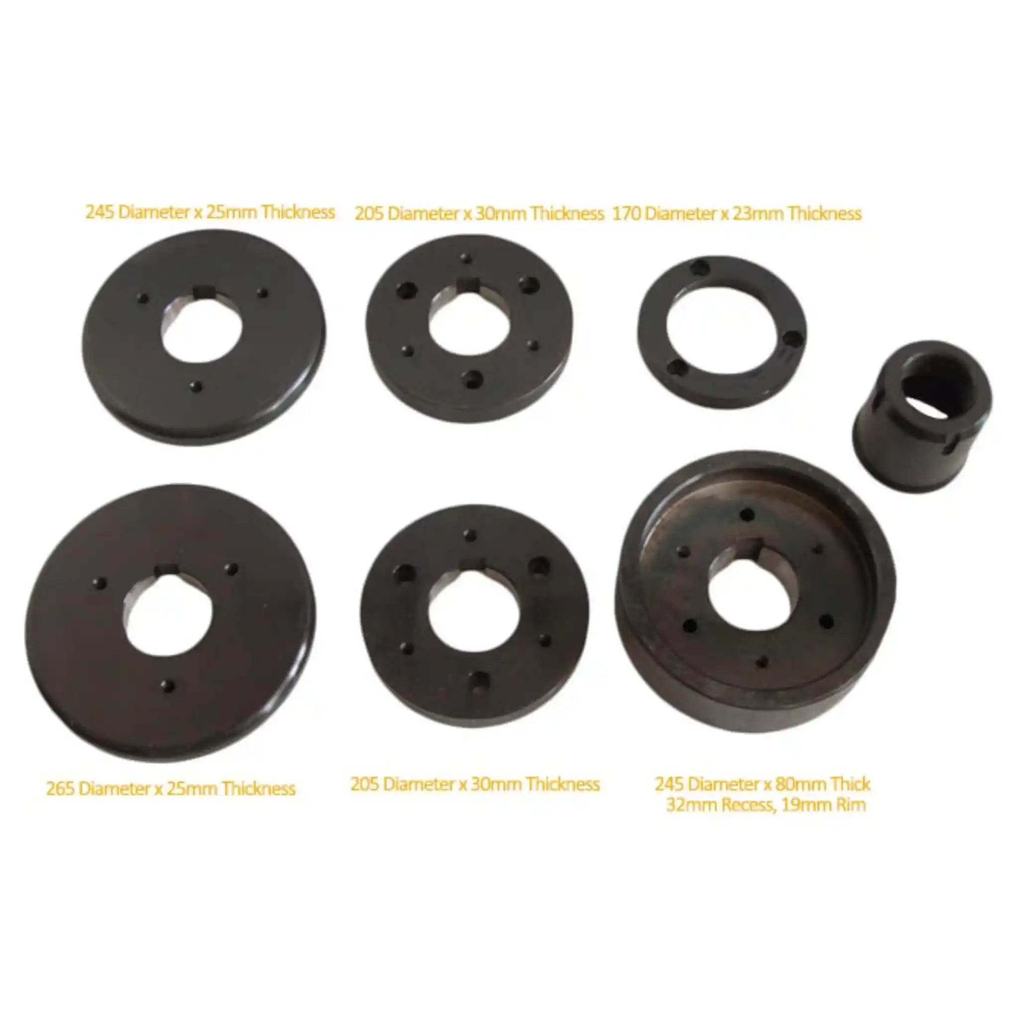 A image of available tooling for the Baileigh R-H85