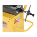 A image showing the side of the Baileigh RDB-250, on the side of the tube bender we can see a handle, emergency stop button