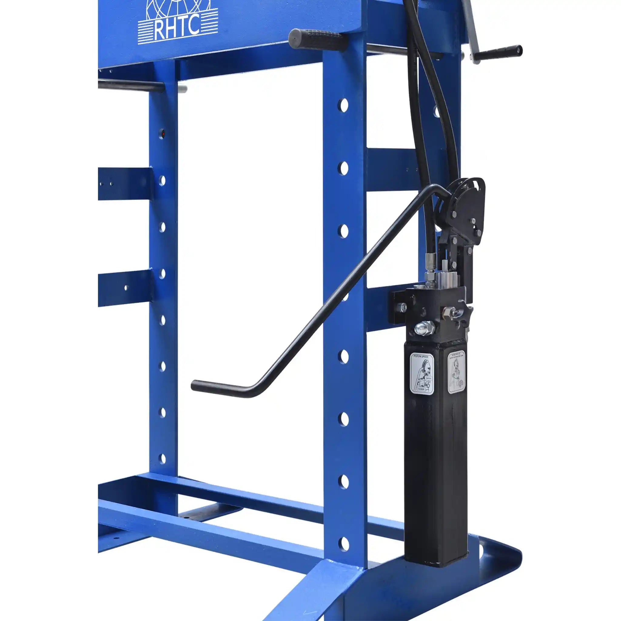 A image showing the sturdy body, frame and hand pump on the profi press 15 ton manual hydraulic press