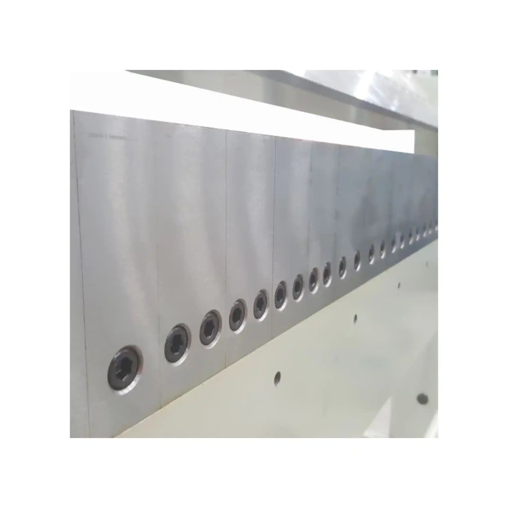 A close up image of the bottom fingers installed on the box and pan folder from Baileigh, the BB-5016F-DS