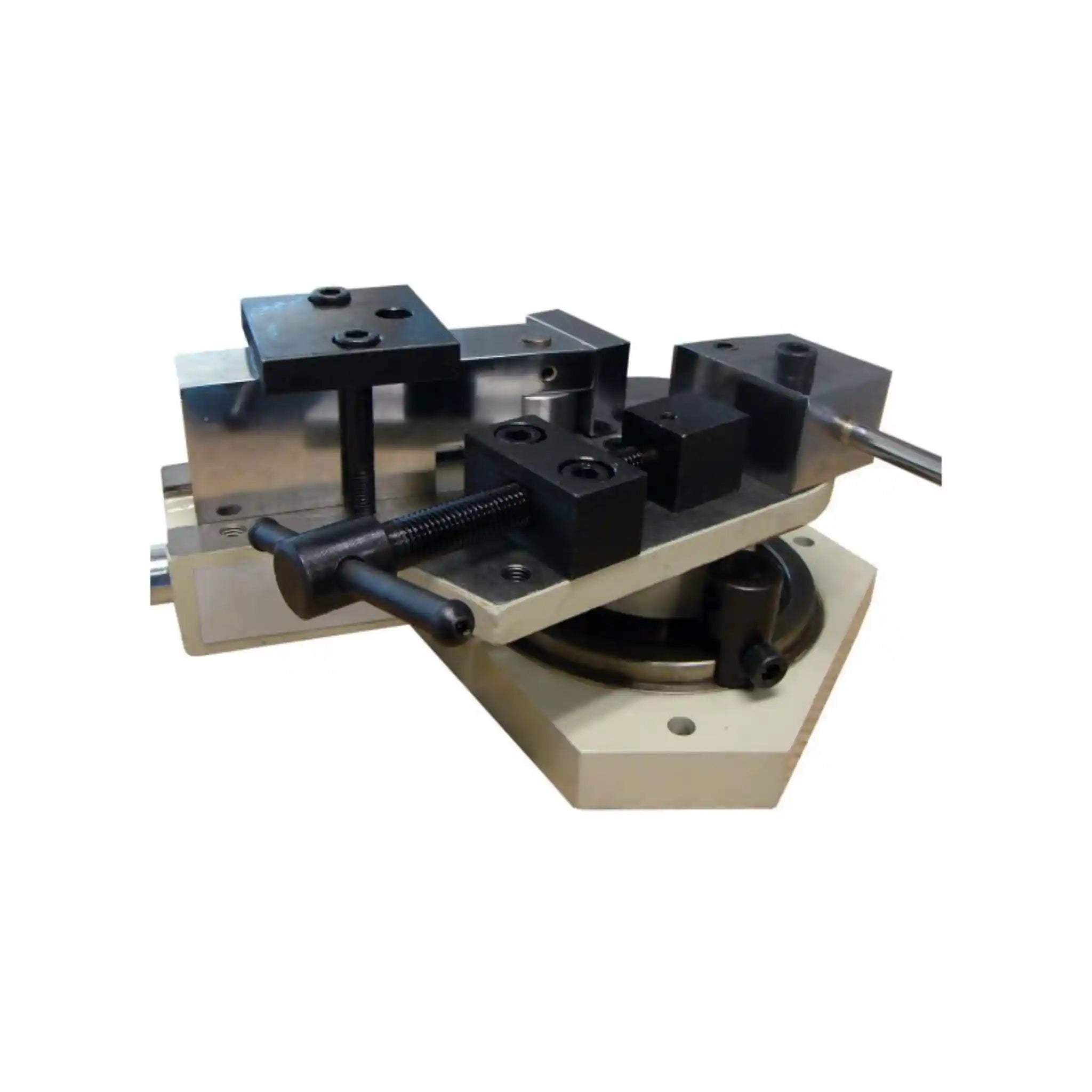 a image of the clamping blocks on the Baileigh MPB-15 scroll bender