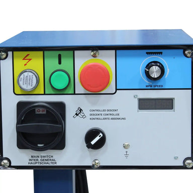A up close image of the controller on the Baileigh band saw model BS-350SA
