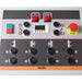 A close up top down image taken of the control panel on the Baileigh R-H85 roll bender