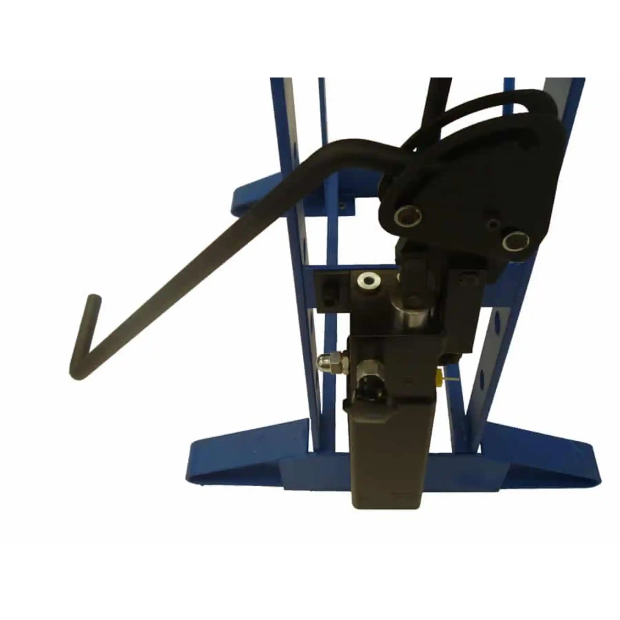 A image taken up close of the foot pedal installed on the Baileigh HSP-55F hydraulic press