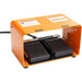 A image of a foot pedal, used to operate the Baileigh RDB-125