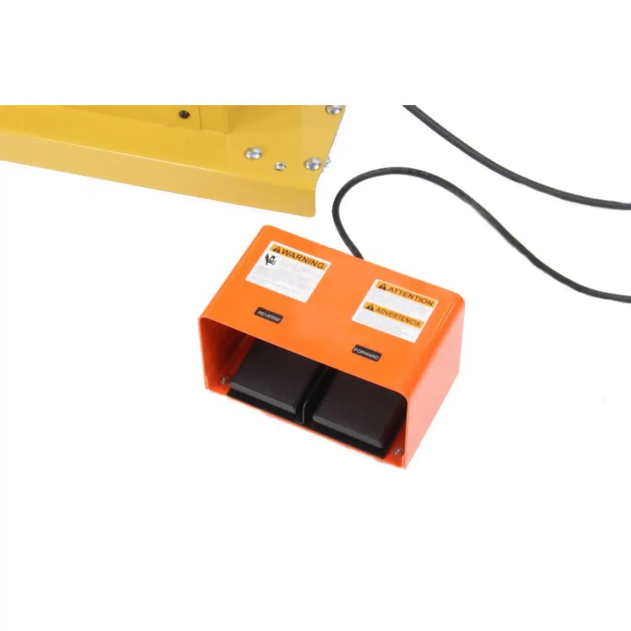 A image of the foot pedal mechanism used to operate the RDB-250 pipe and tube bender