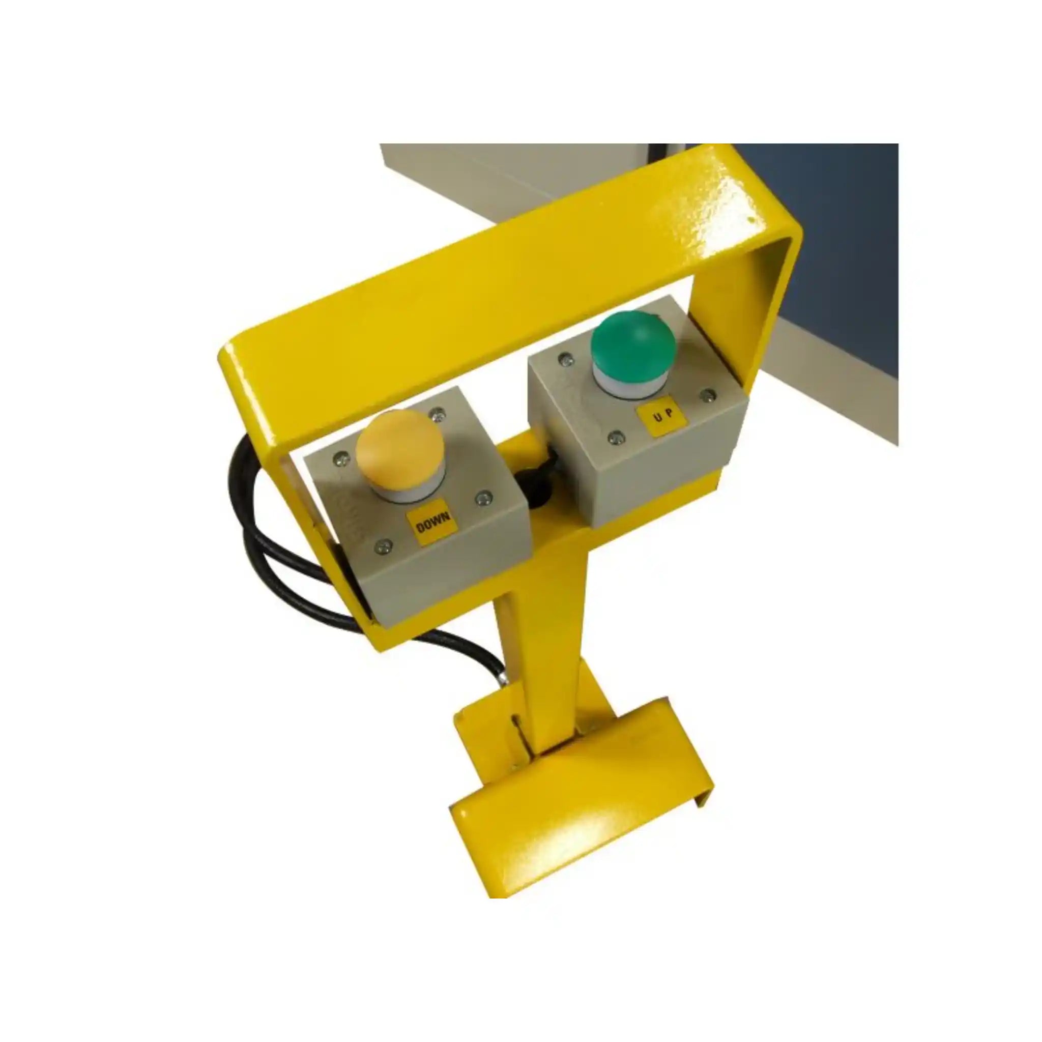 A image of the foot pedal controls for the Baileigh PR-413 plate roller