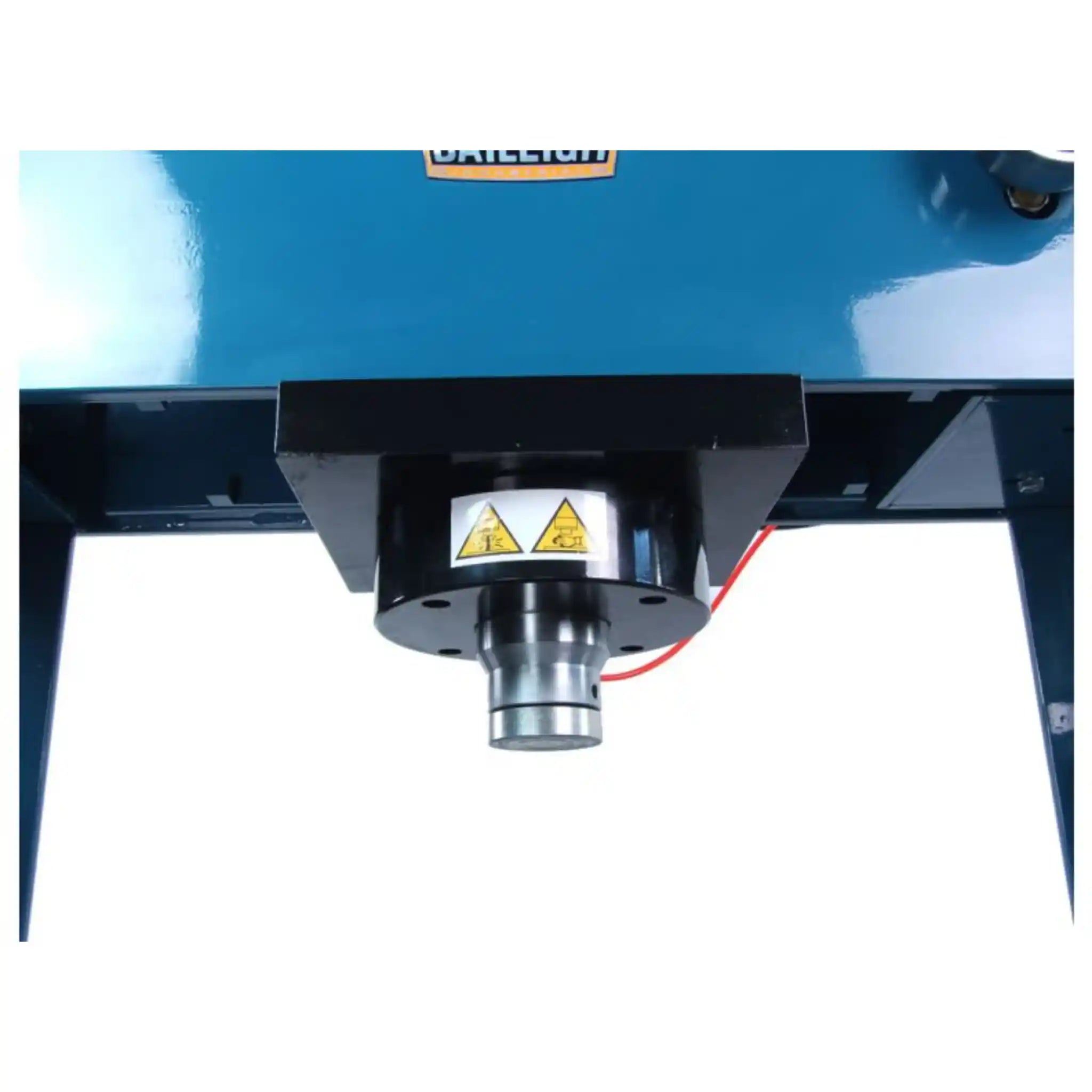A image showing the hydraulic ram end installed on the Baileigh HSP-75A pneumatic press