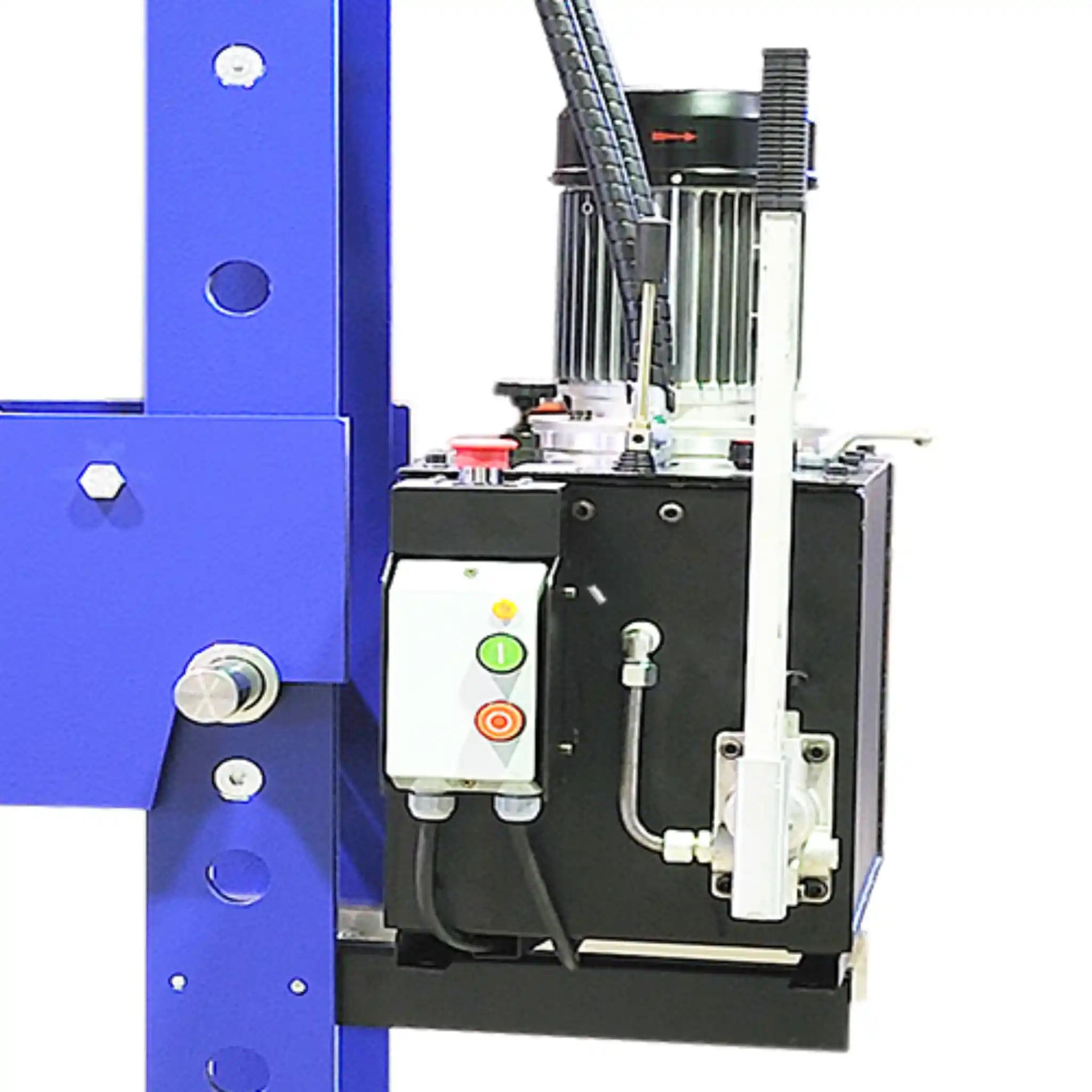 A front view image of the control unit on the Profi Press 30 Ton Hydraulic Press