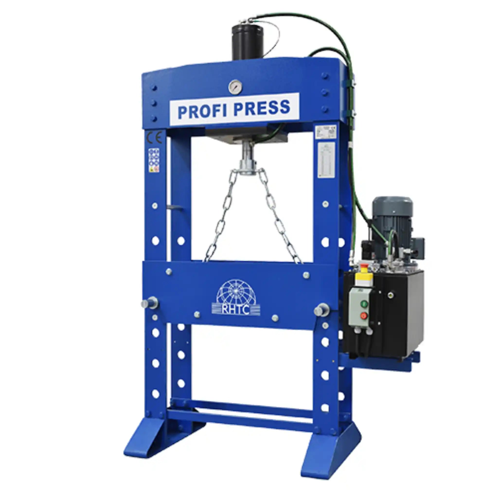 A image showing the Profi Press 60 Ton Hydraulic Press, this press is powered by an electric motor 