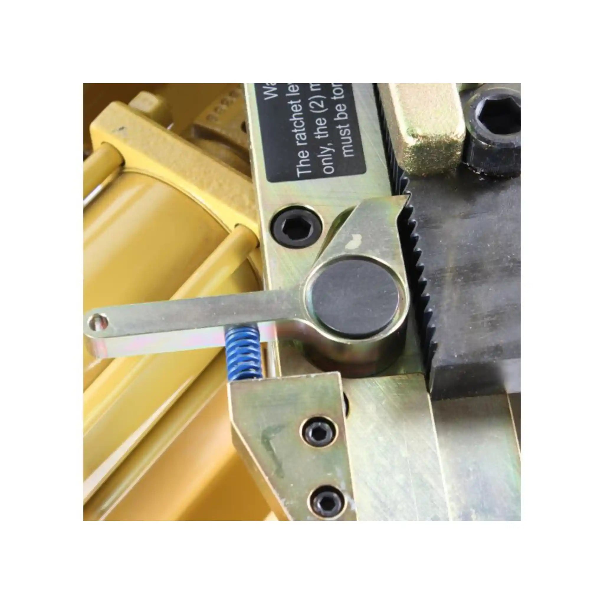 A image showing the ratchet lever mechanism feature on the Baileigh RDB-175