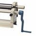 A image of the manual machine crank on the Baileigh SR-5016M slip roll
