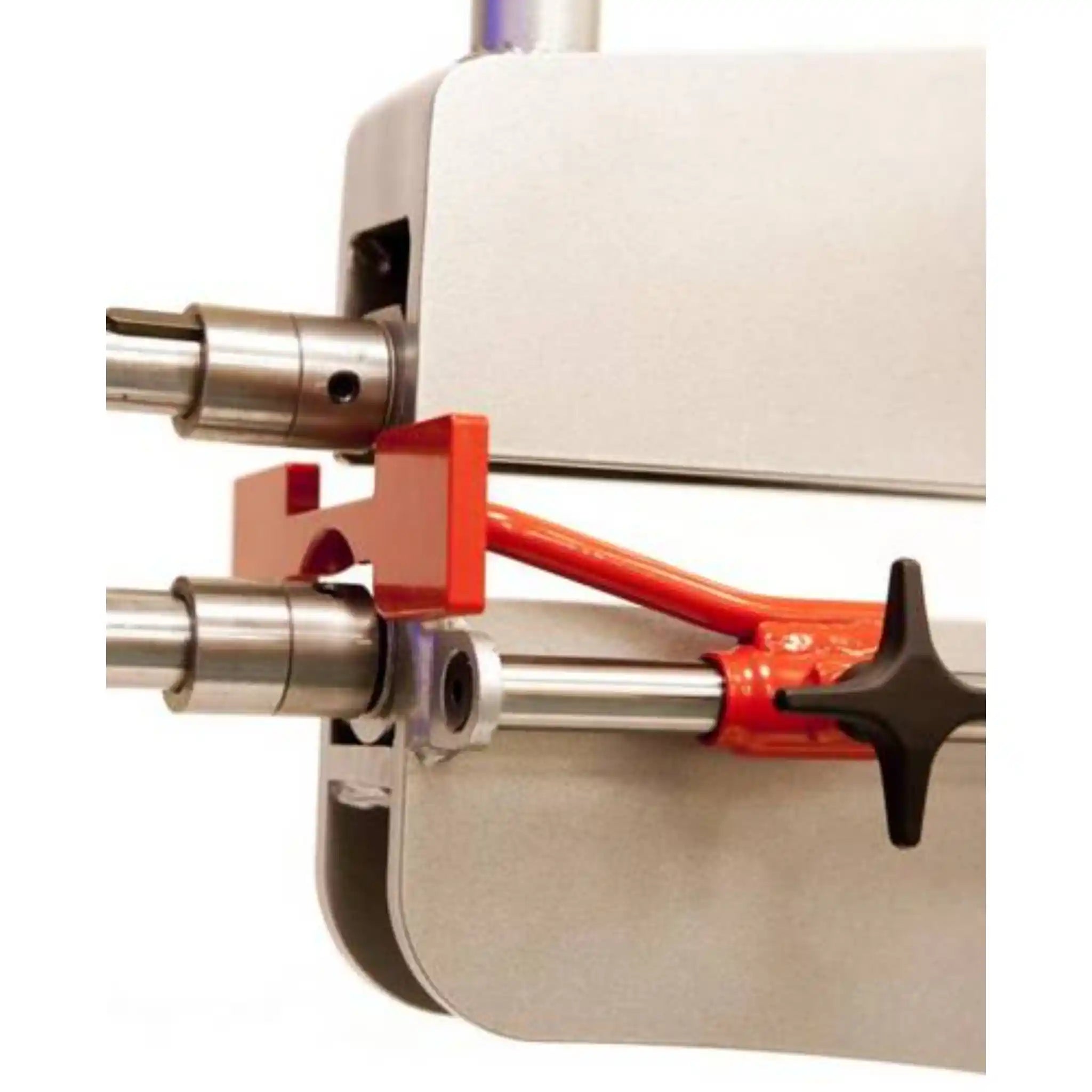 A image taken up close of the JS Tools Bead Roller showing the material fence