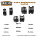 A image of available round rolls for the Baileigh BR-18E-24 bead roller