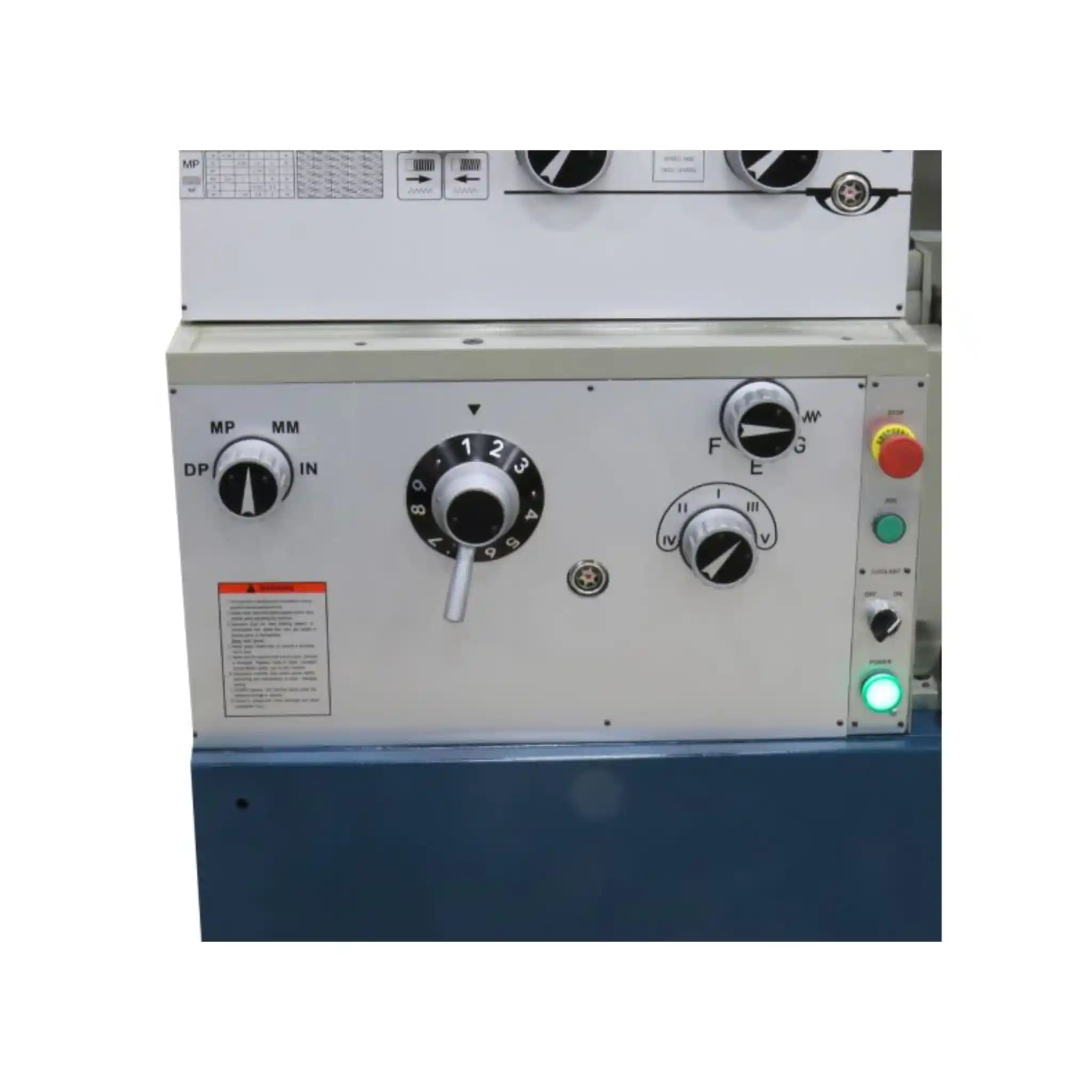 a image of the thread controls used to operate the Baileigh PL-1860E