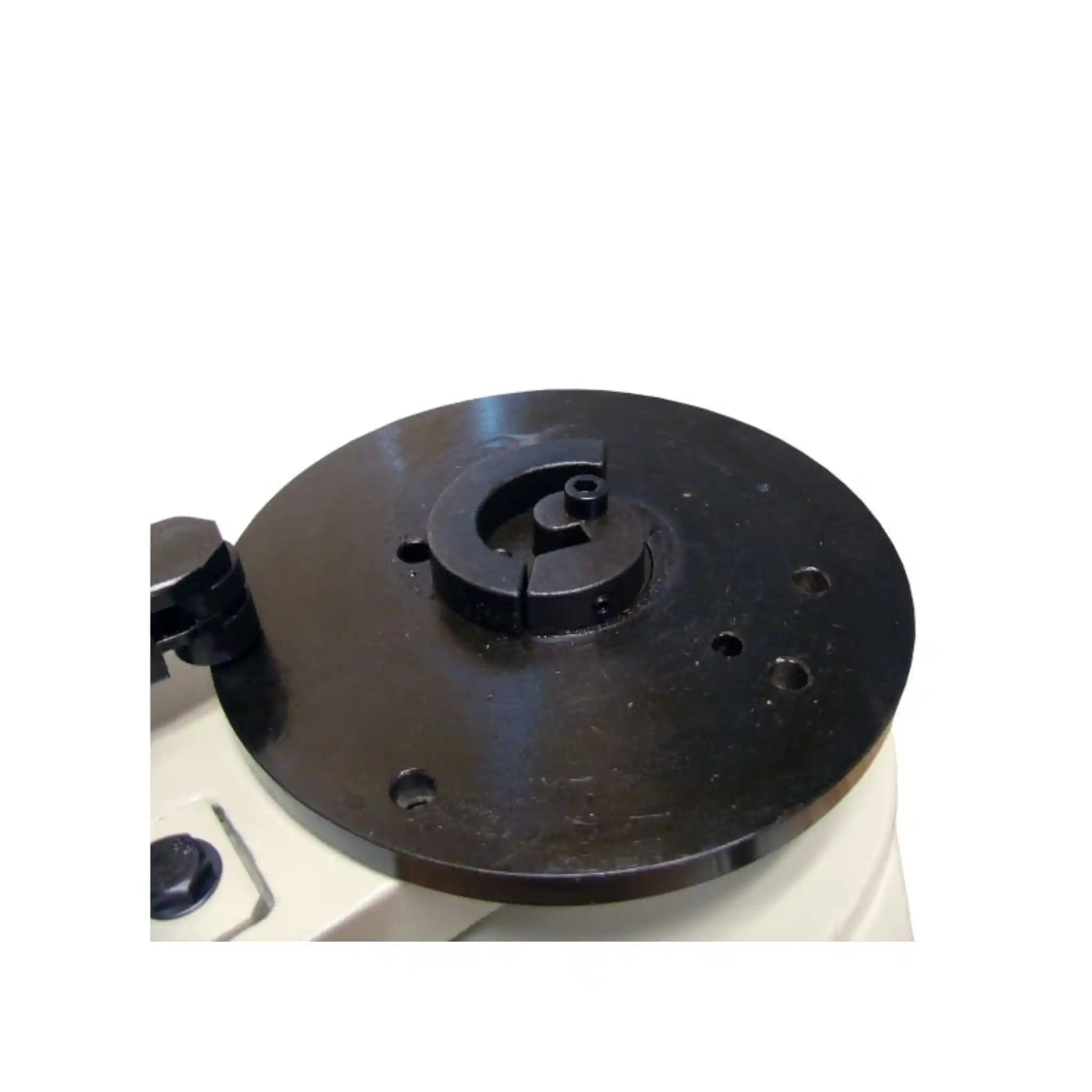 A image of a tight spiral die installed on the Baileigh MPB-10 bender