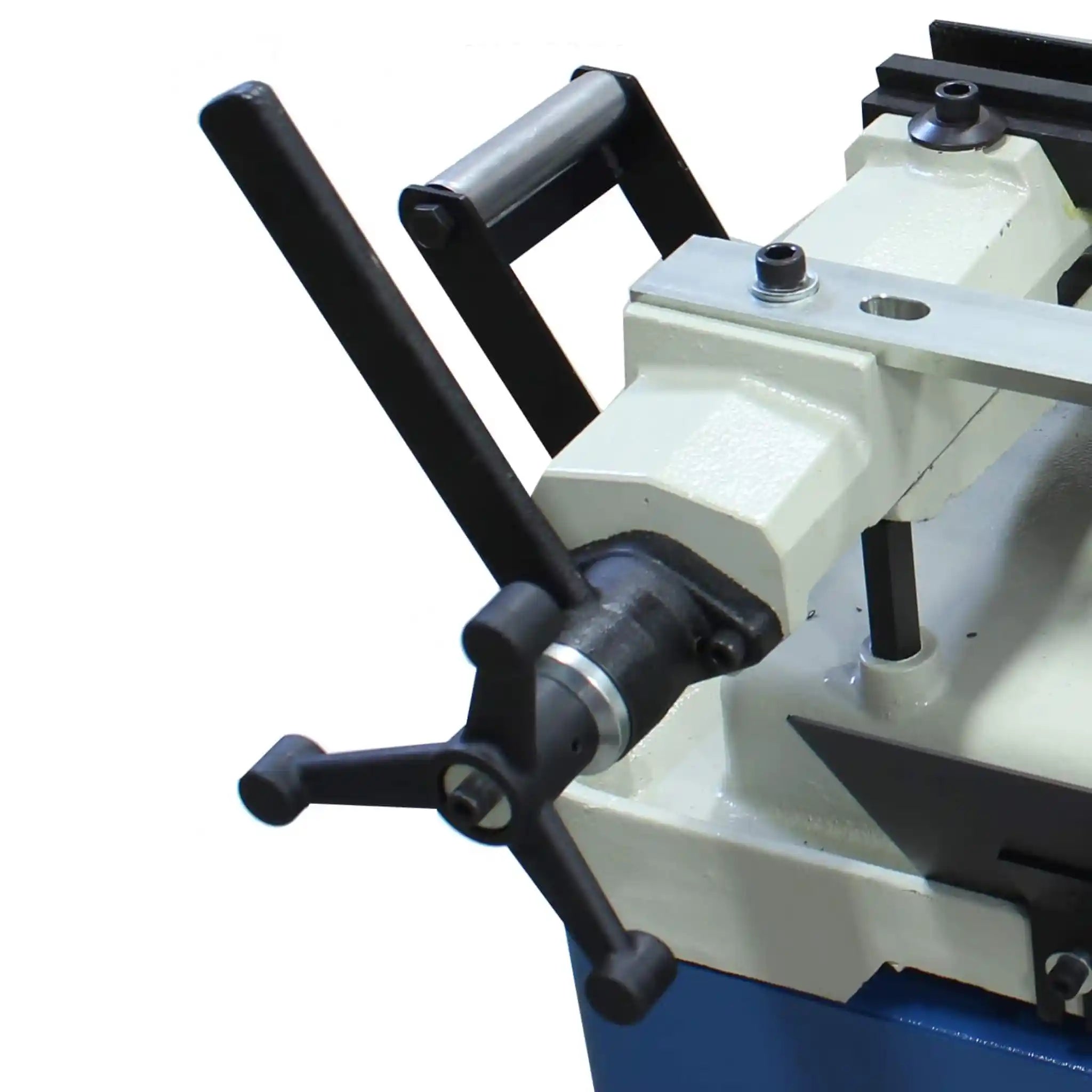 A image showing the vise, clamp and handle on the Baileigh CS-275EU