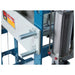 A image showing the work bed pins installed on the HSP-50A pneumatic press, manufactured by Baileigh