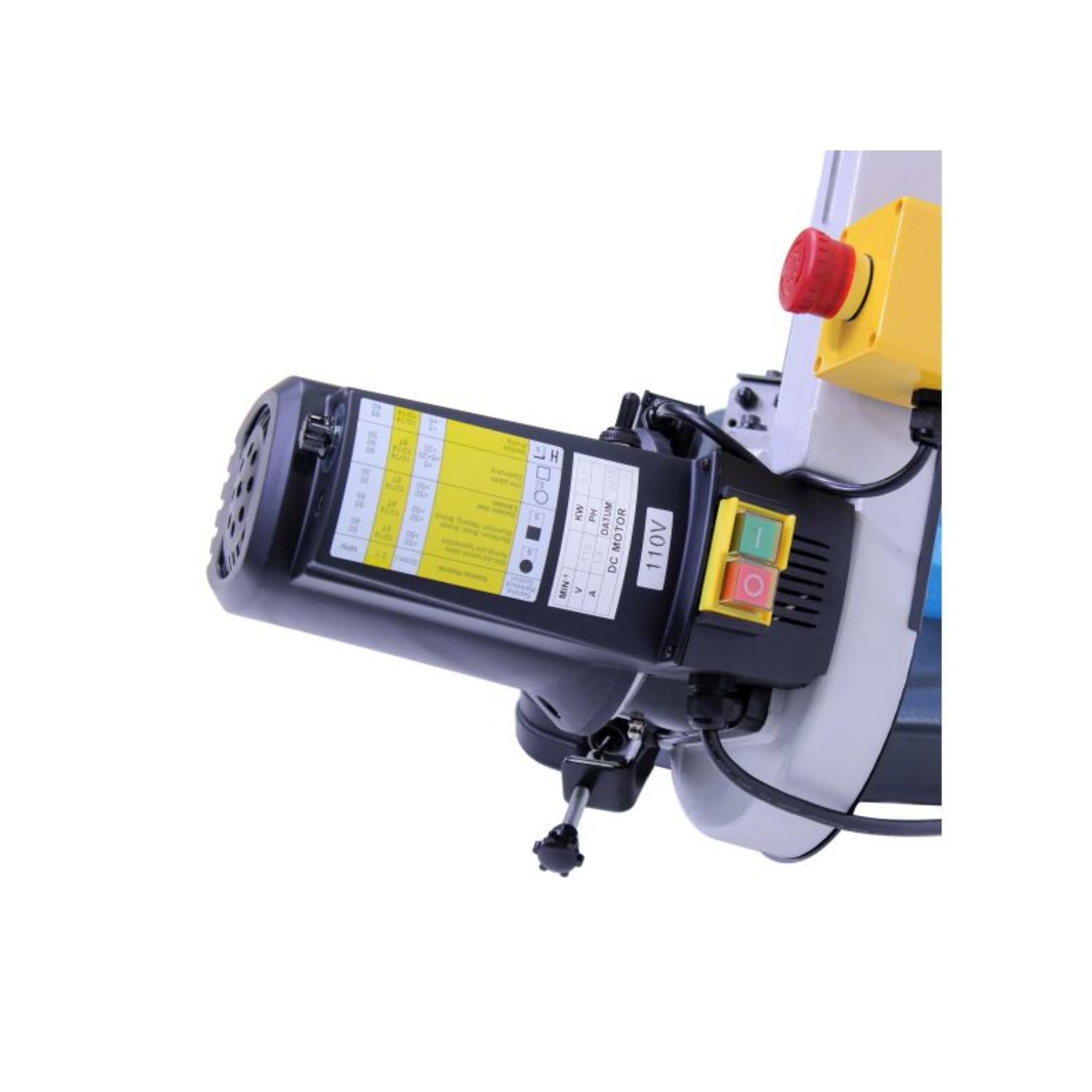 Baileigh BS-127P motor housing and control panel