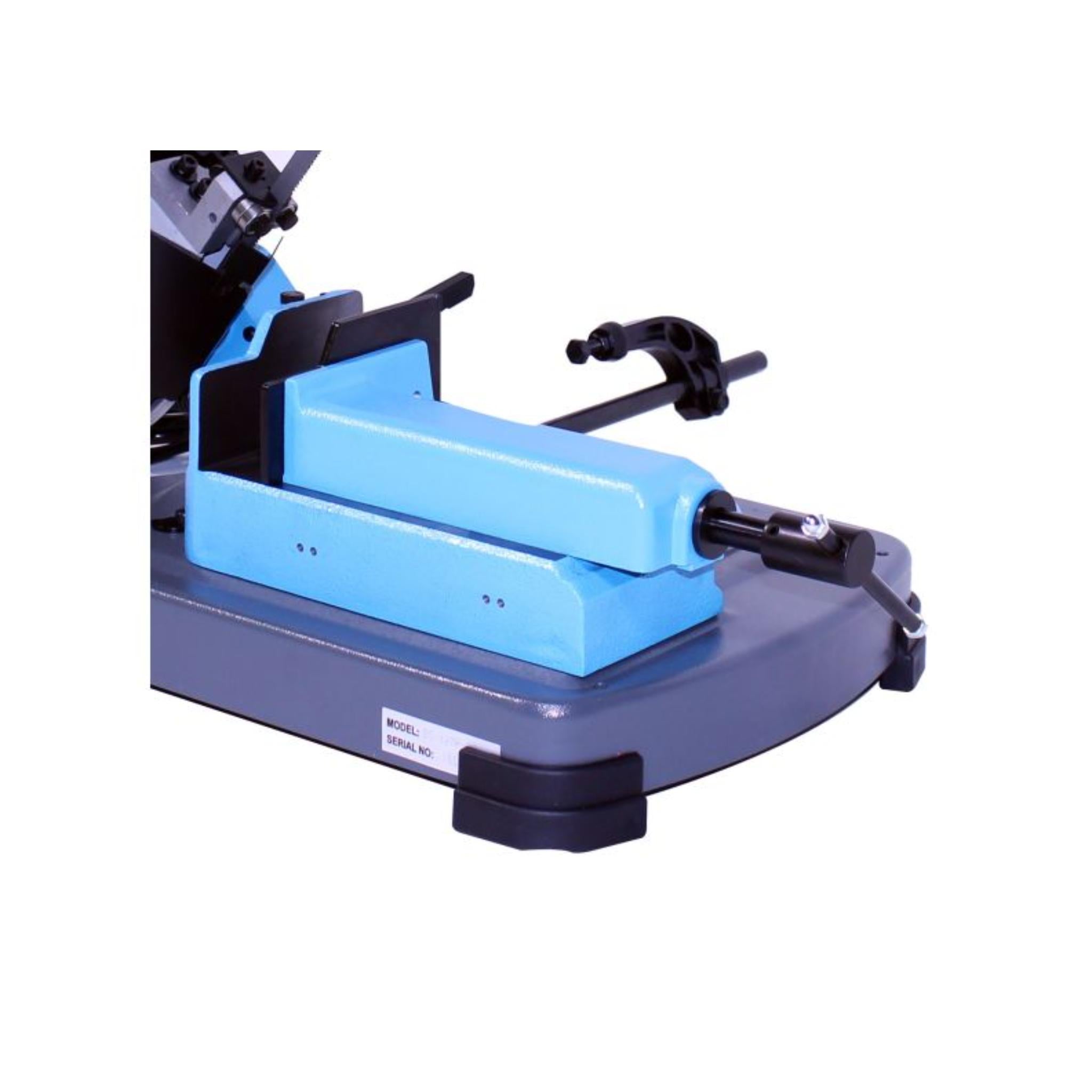 Baileigh BS-127P horizontal bandsaw quick-locking vise for material clamping